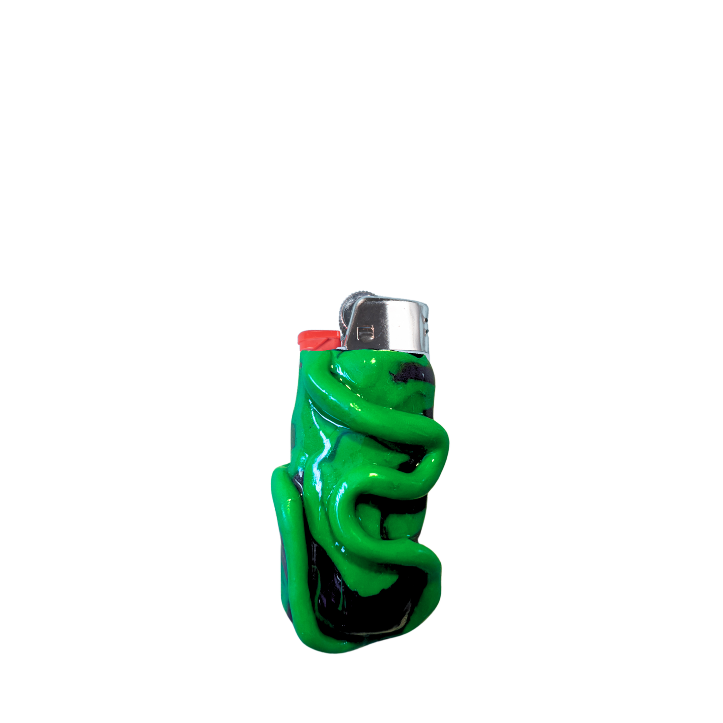 Green Swirl Mini Lighter Case