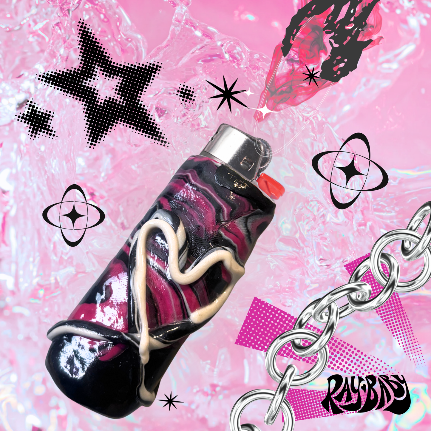 Y2K Heart Lighter Case