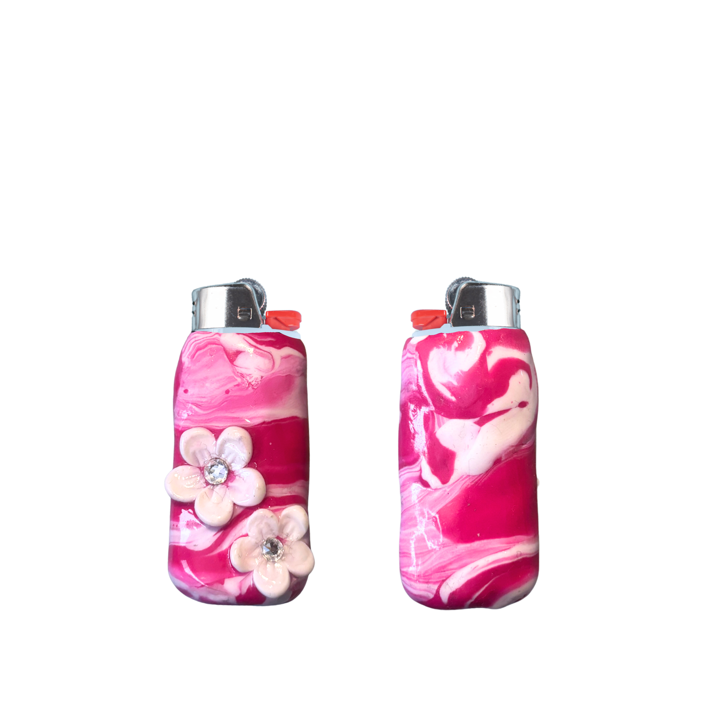 White Hibiscus Mini Lighter Case