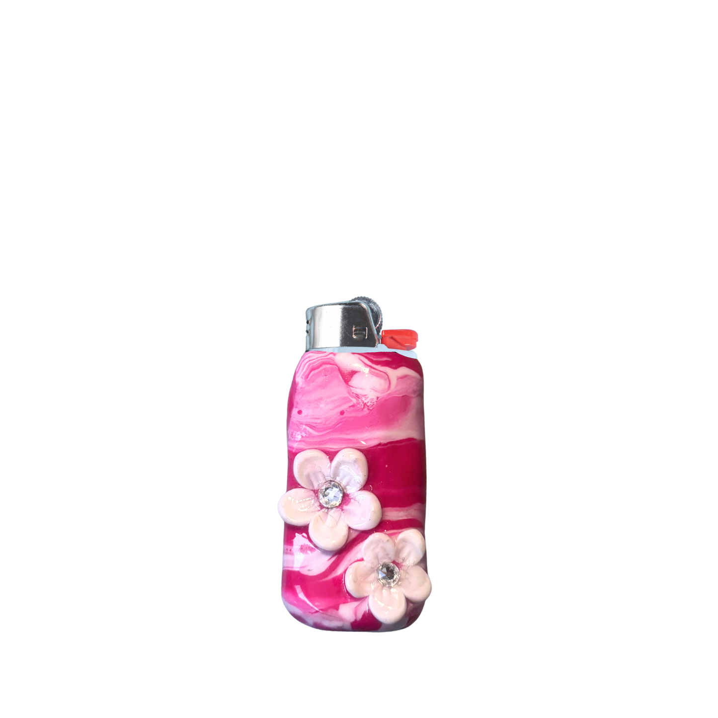 White Hibiscus Mini Lighter Case