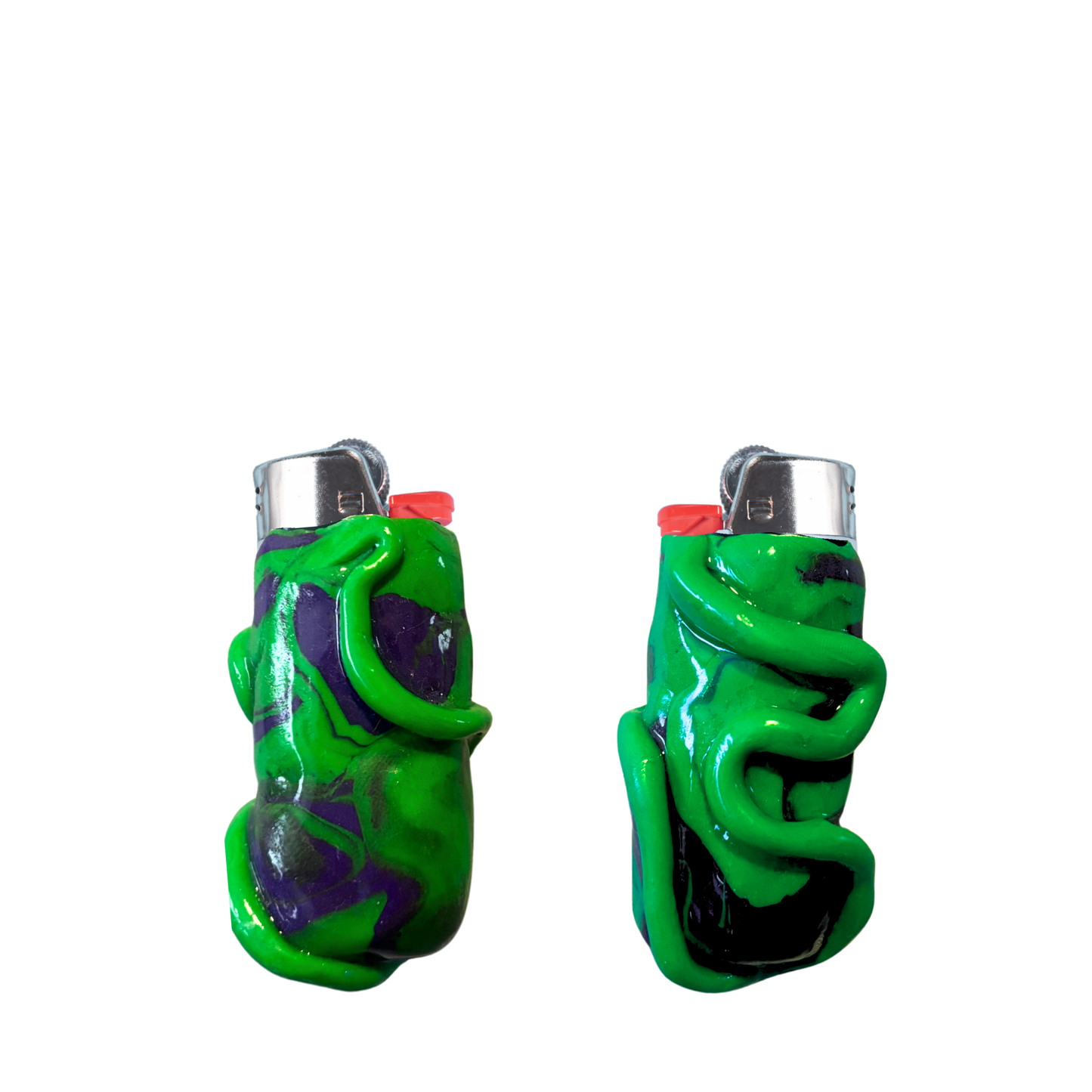 Green Swirl Mini Lighter Case